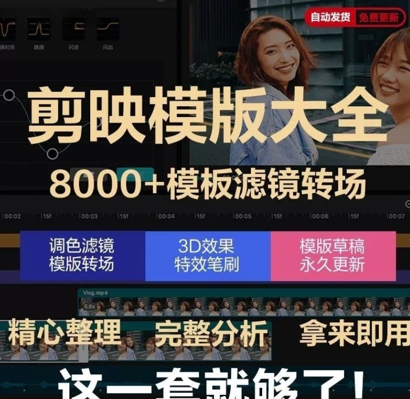 [剪映免VIP]JianyingPro v6.0.1.11779+模版700套+手机电脑版精品教程（800GB+）-果果音源网