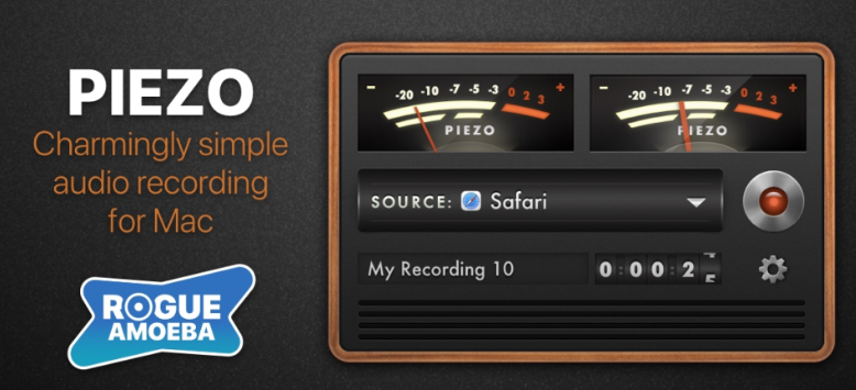 [苹果简易内录软件]Rogue Amoeba Piezo v1.9.3 [MacOSX]（21Mb）-果果音源网