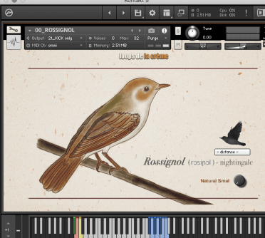 [夜莺红雀红尾鸲虚拟鸣禽音源]Loops De La Creme Songbird Virtuoso [KONTAKT]（483Mb）-果果音源网